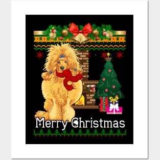 Ugly Christmas Sweater POODLES Posters and Art